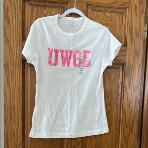 UWGB White and Pink Tee Extra Large NWT